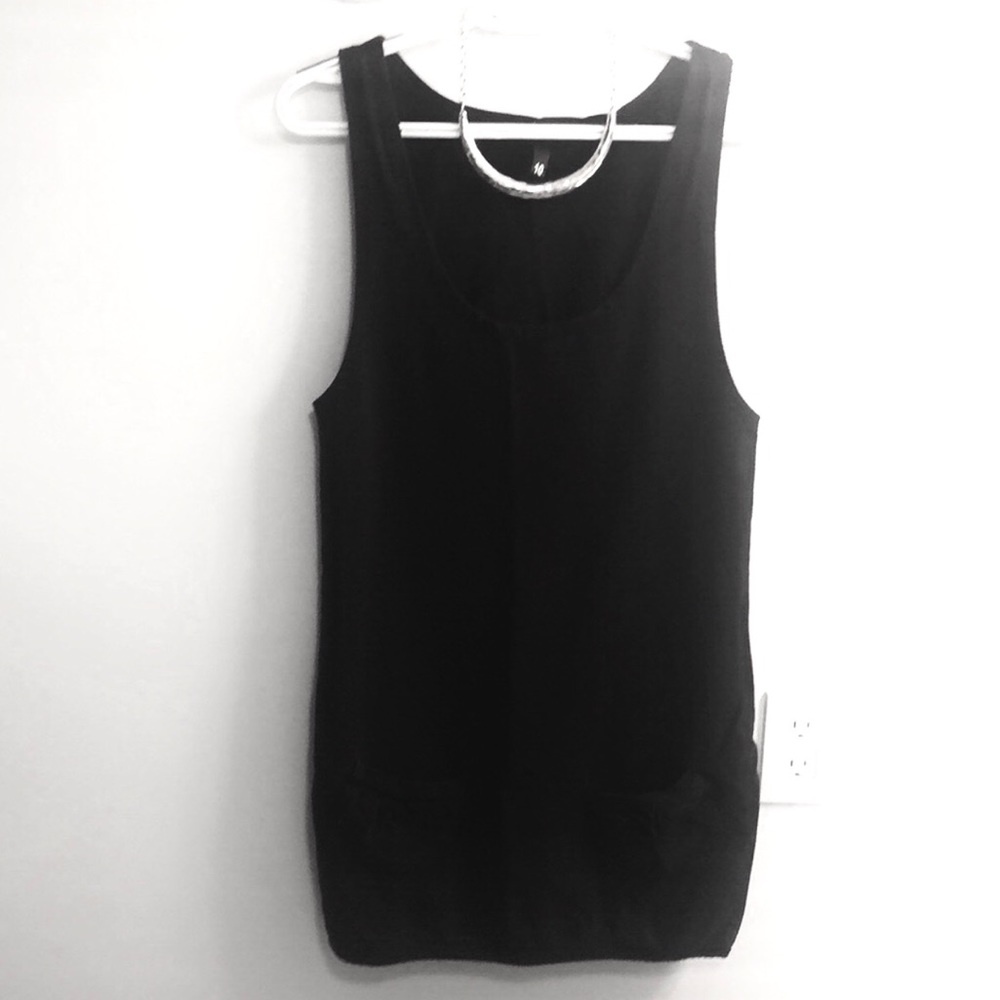 H&M DIVIDED - Sleeveless black tank dress